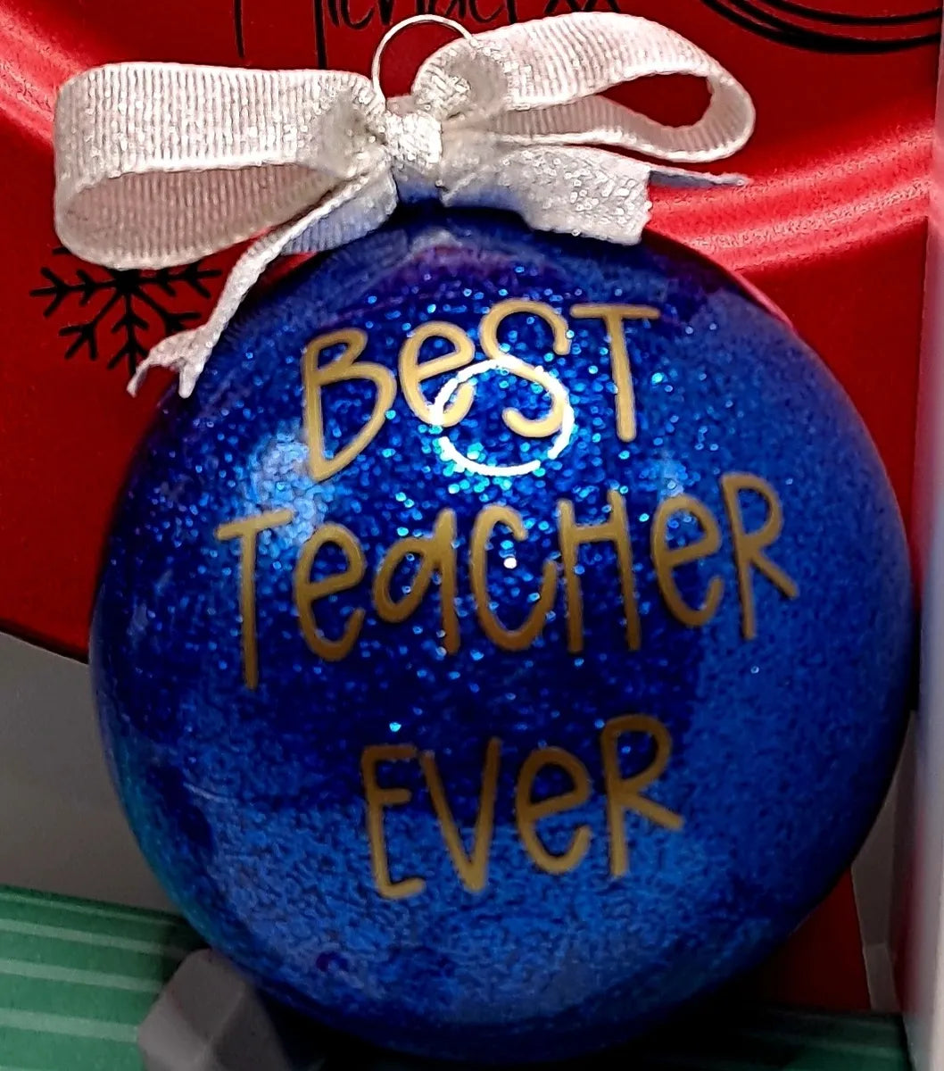 Best Teacher Christmas Gift Bauble - Katico