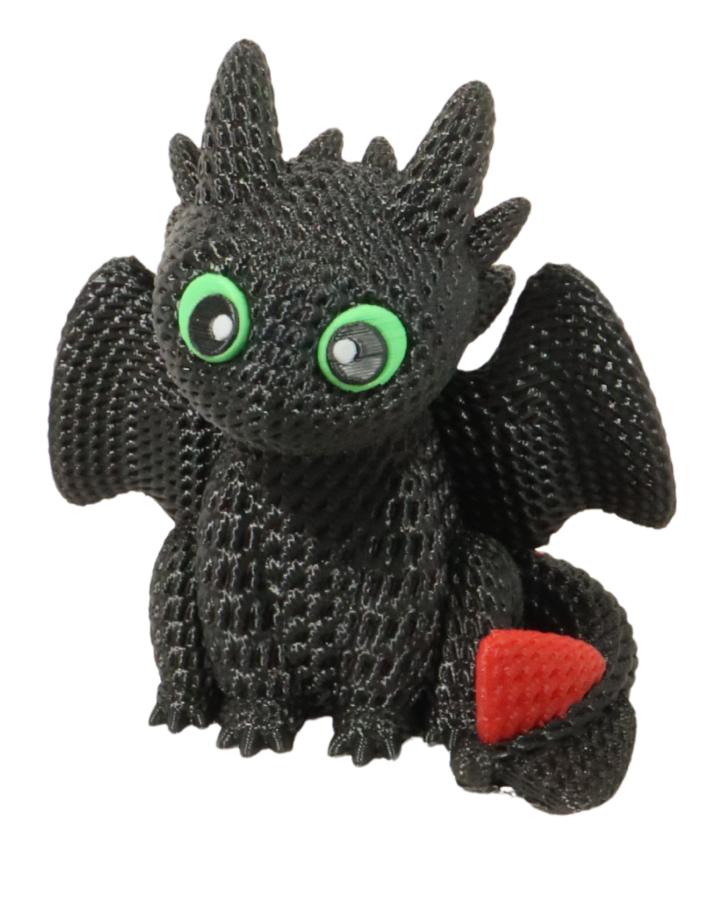 Night Fury Crochet Look – 3D Printed Dragon Figurine