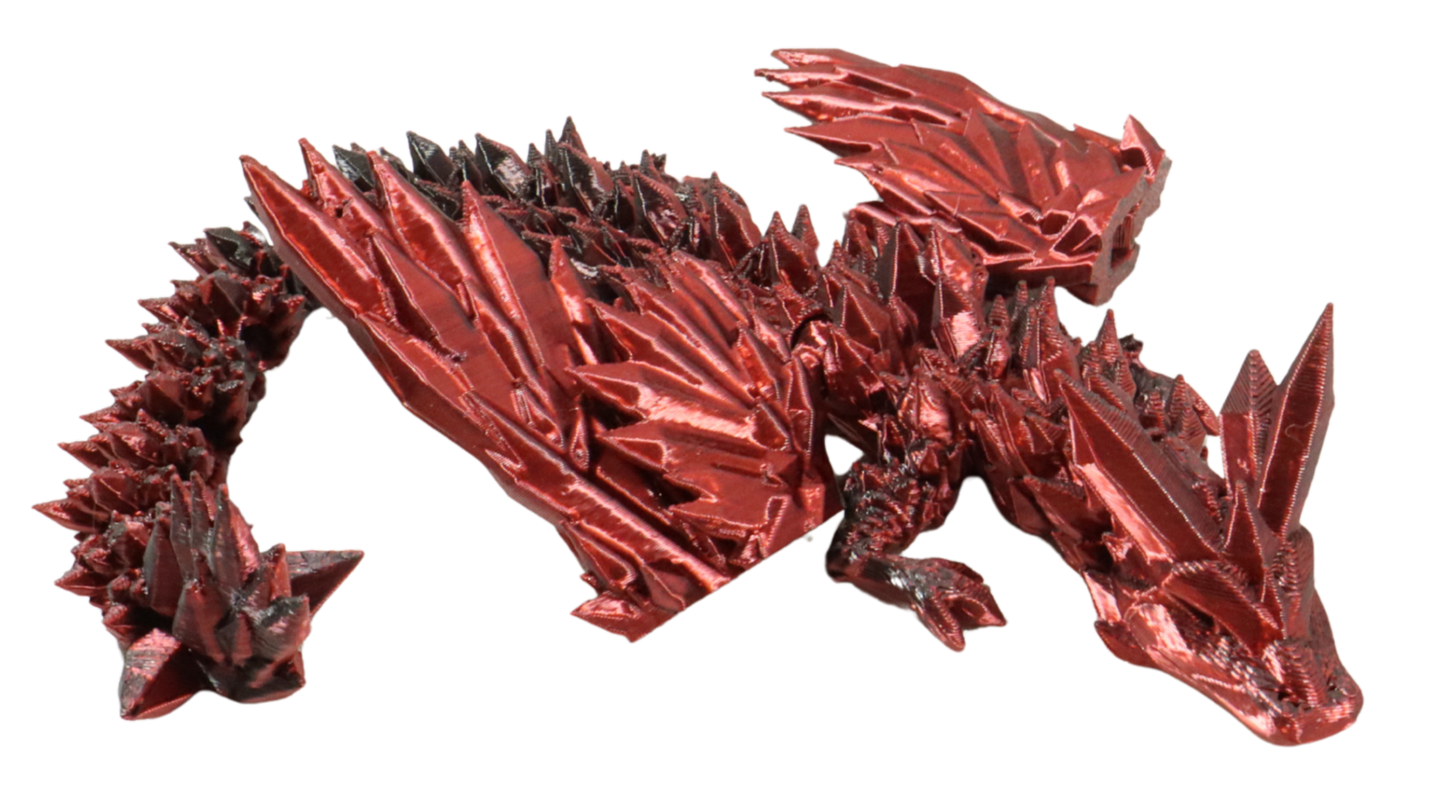 3D Printed Diamond Winged Dragon