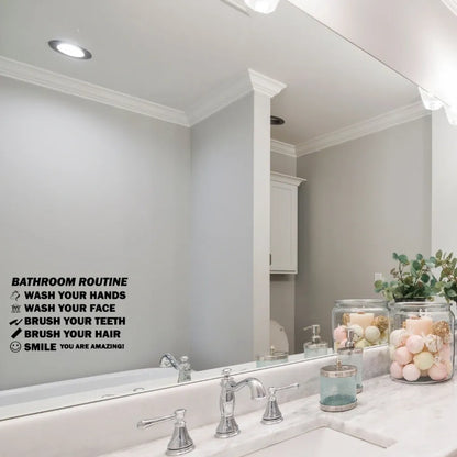 Bathroom Routine Sticker Decal - Katico