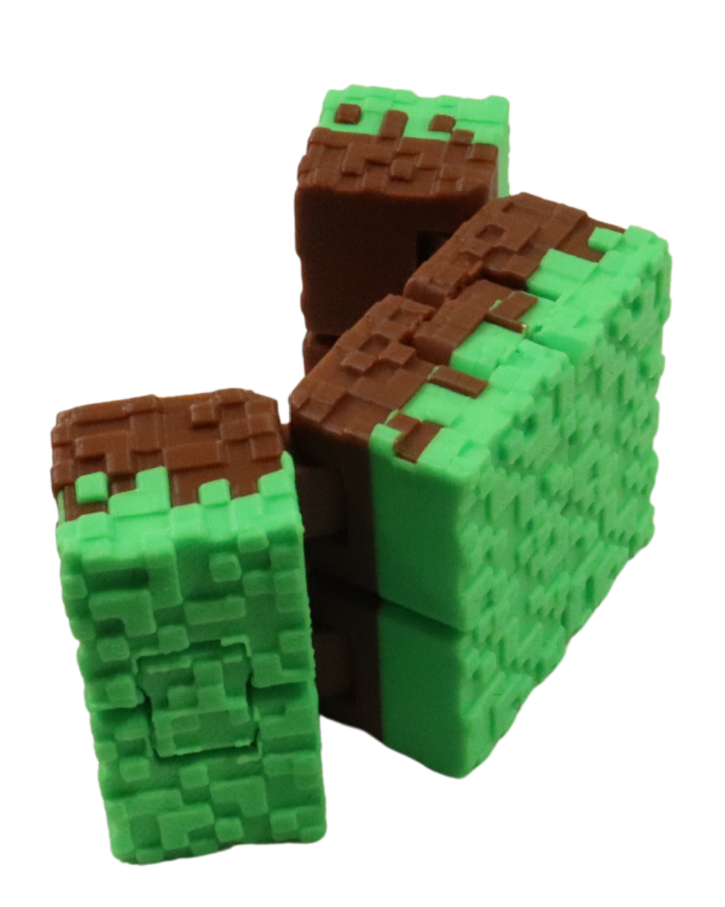 3D Printed Minecraft Grass Block Infinity Cube