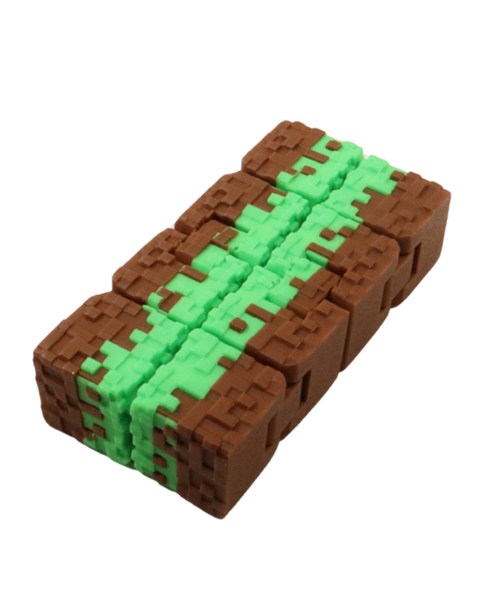 3D Printed Minecraft Grass Block Infinity Cube