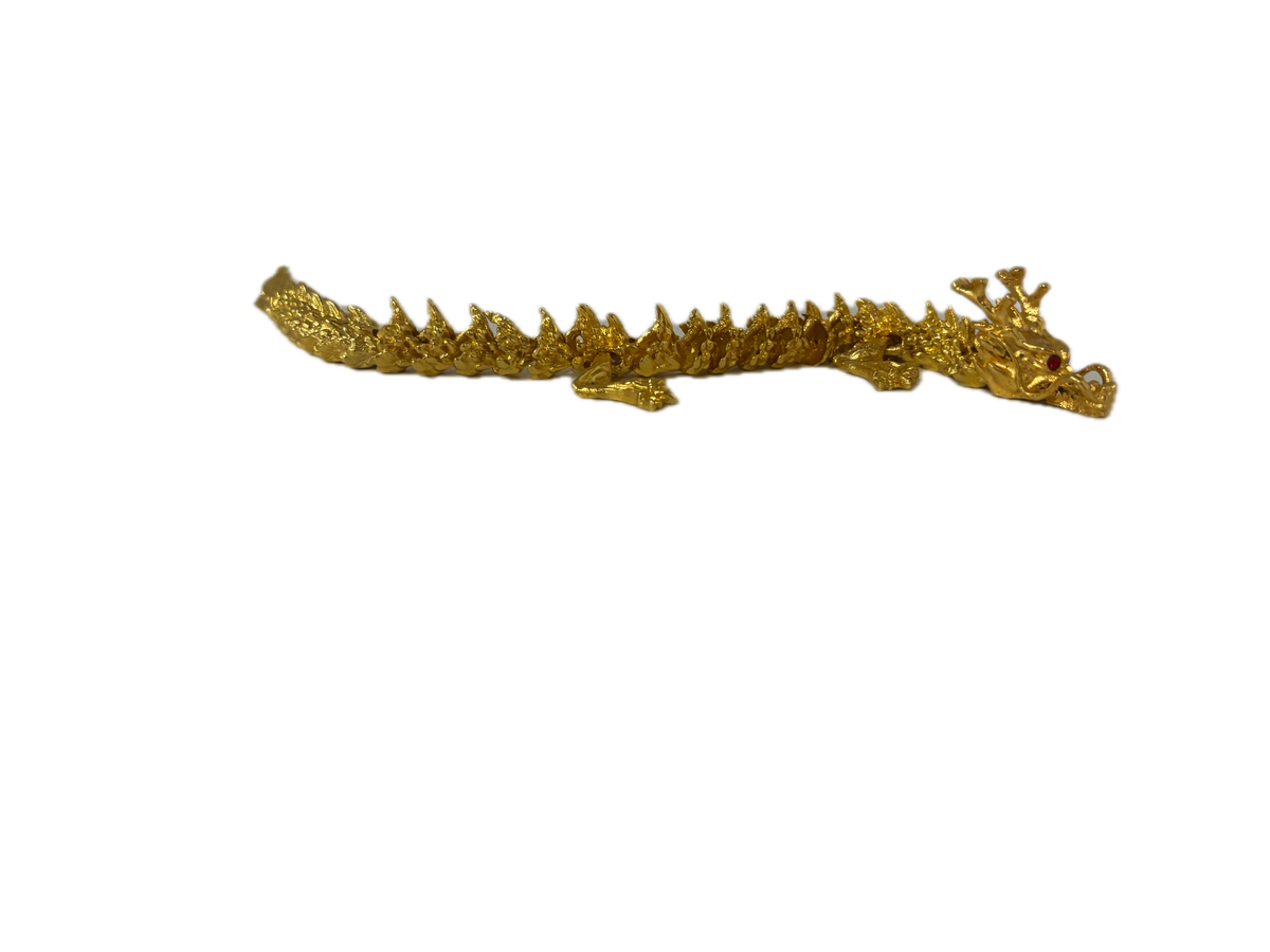 3D Printed Golden Alloy Dragon