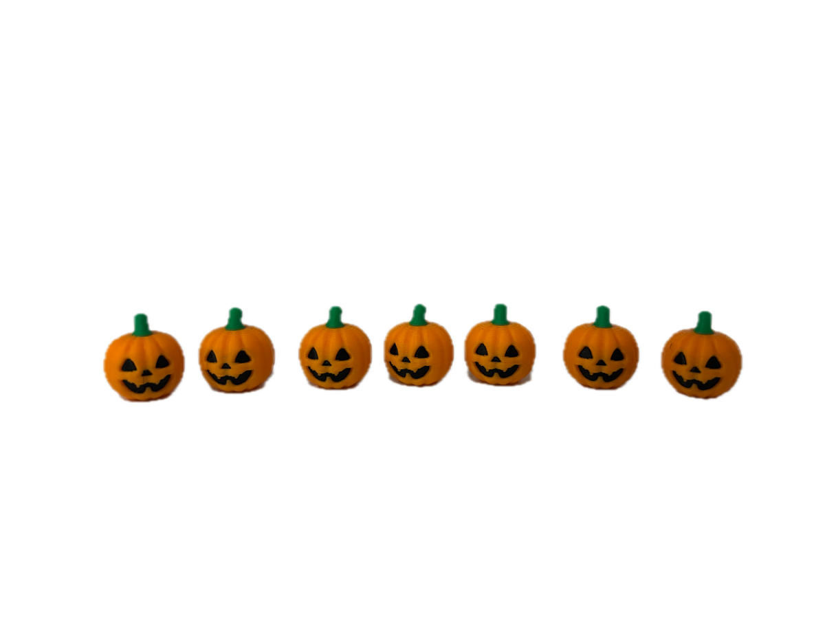 7-Pack Mini 3D Printed Halloween Pumpkins