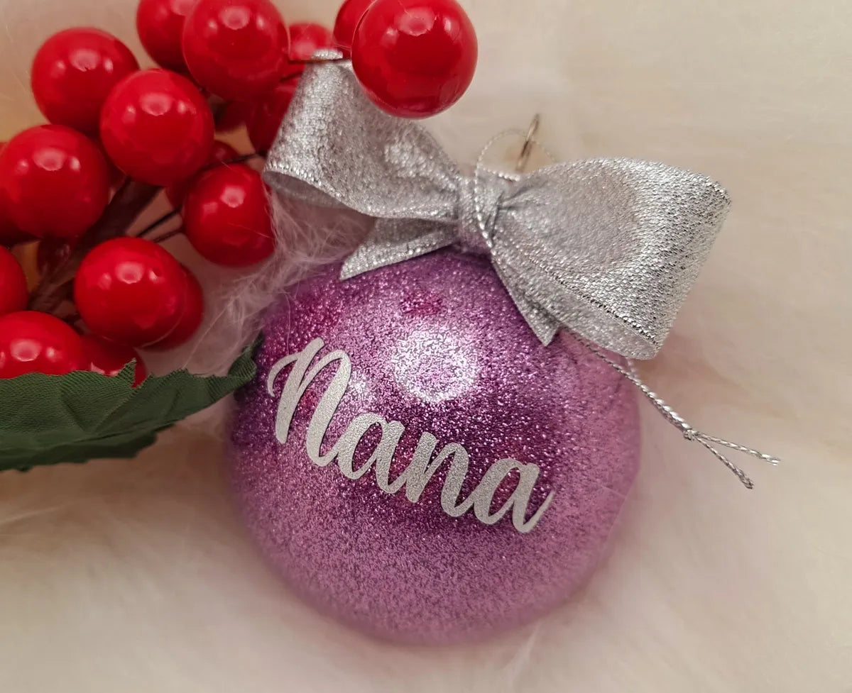 Personalised Christmas Ornament - Handmade Bauble - Katico