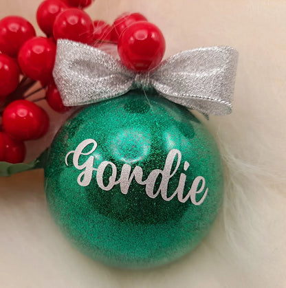 Personalised Christmas Ornament - Handmade Bauble - Katico