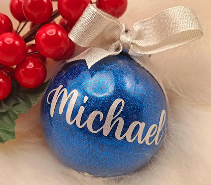 Personalised Christmas Ornament - Handmade Bauble - Katico